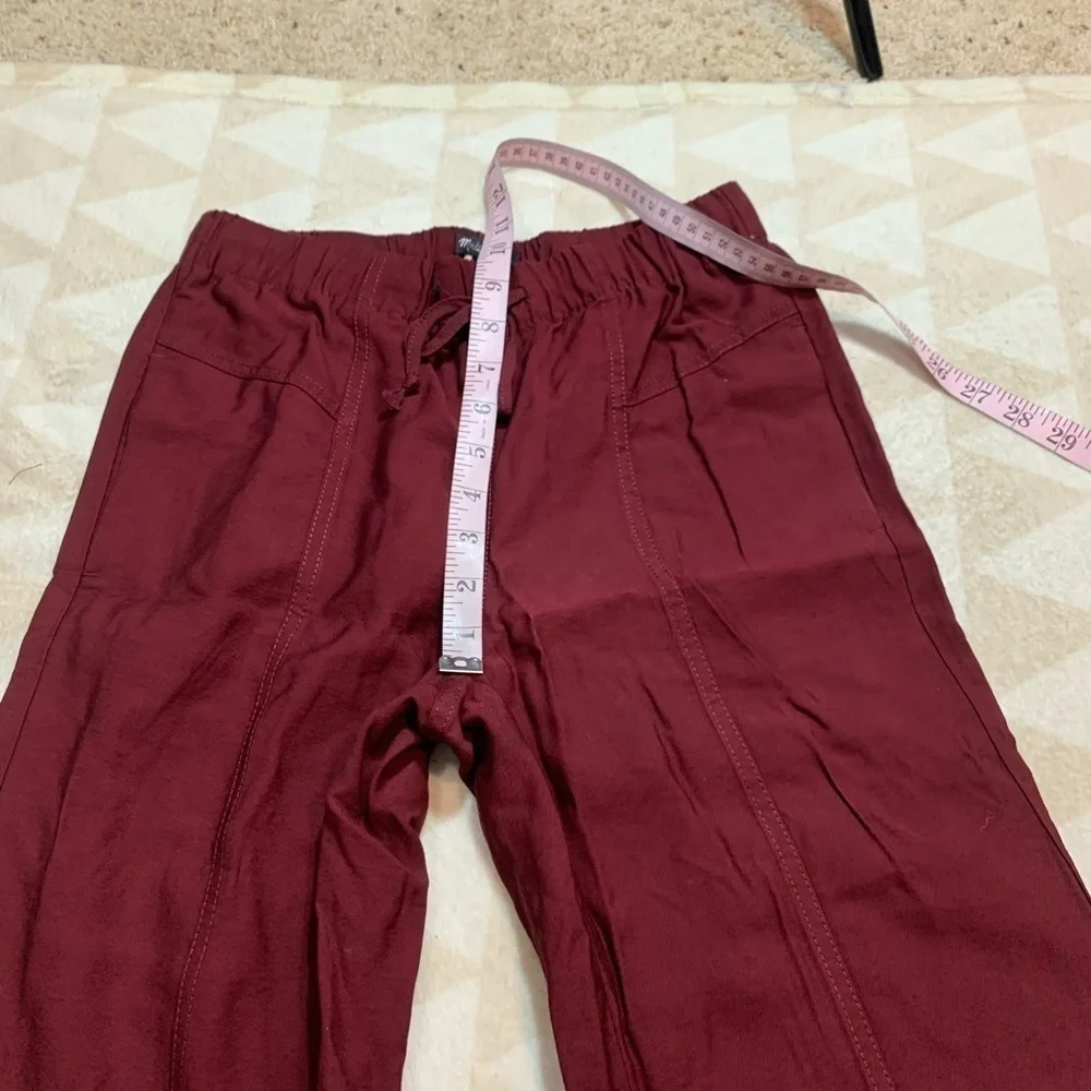 Madewell drapey seamed track trousers Cabernet